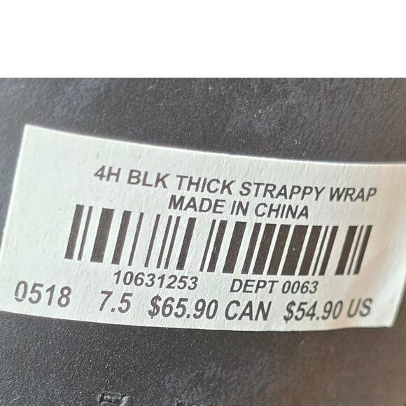 Torrid Black Fabric Upper Strappy 4" Heel Tie Up Women Sandals 7.5 - Picture 7 of 7